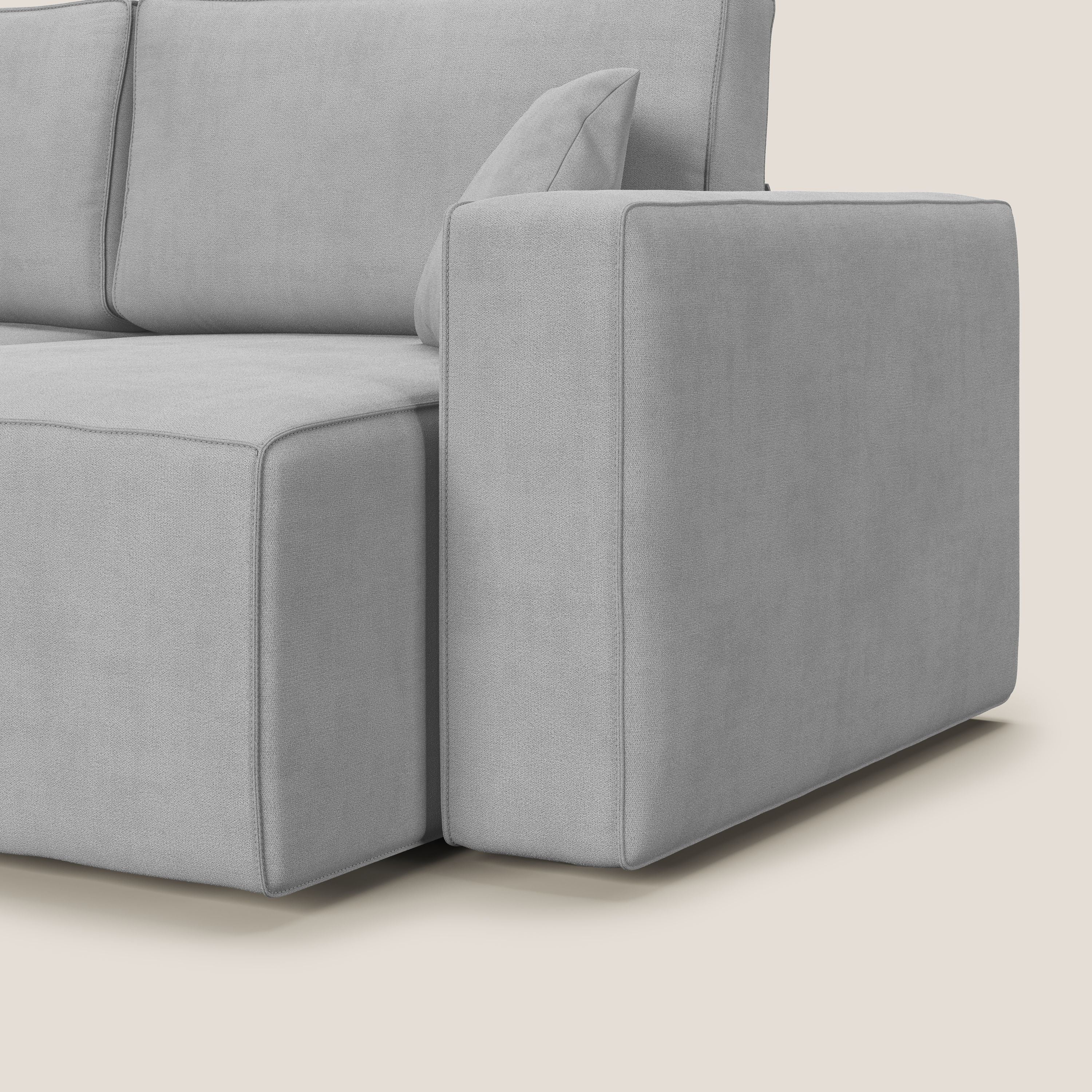 Morfeo divano con sedute estraibili in morbido tessuto impermeabile T02 grigio chiaro - divitt.sbs
