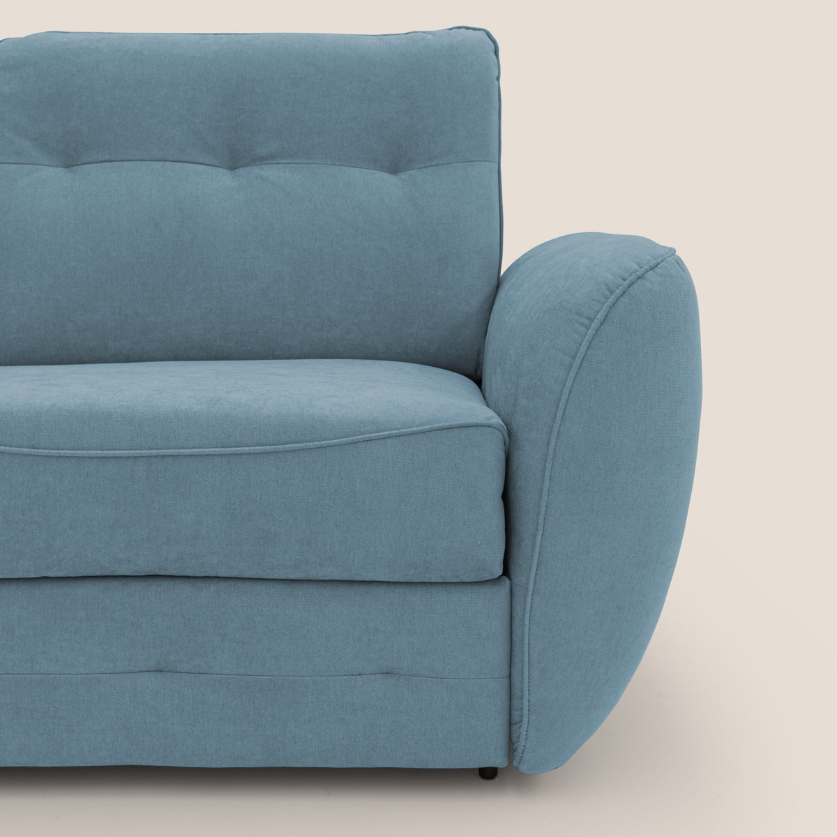 Zeus Divano letto scandinavo con schienale alto in tessuto impermeabile T02 carta da zucchero - divitt.sbs