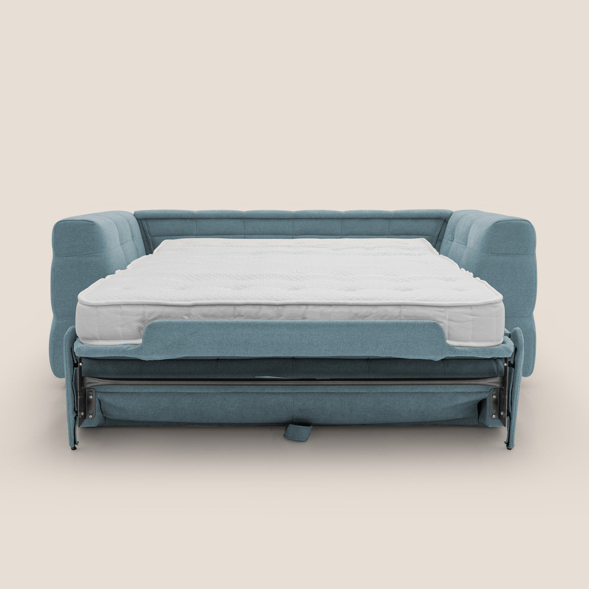 Tender Divano letto matrimoniale dal design innovativo in tessuto bouclet impermeabile T07 carta da zucchero - divitt.sbs