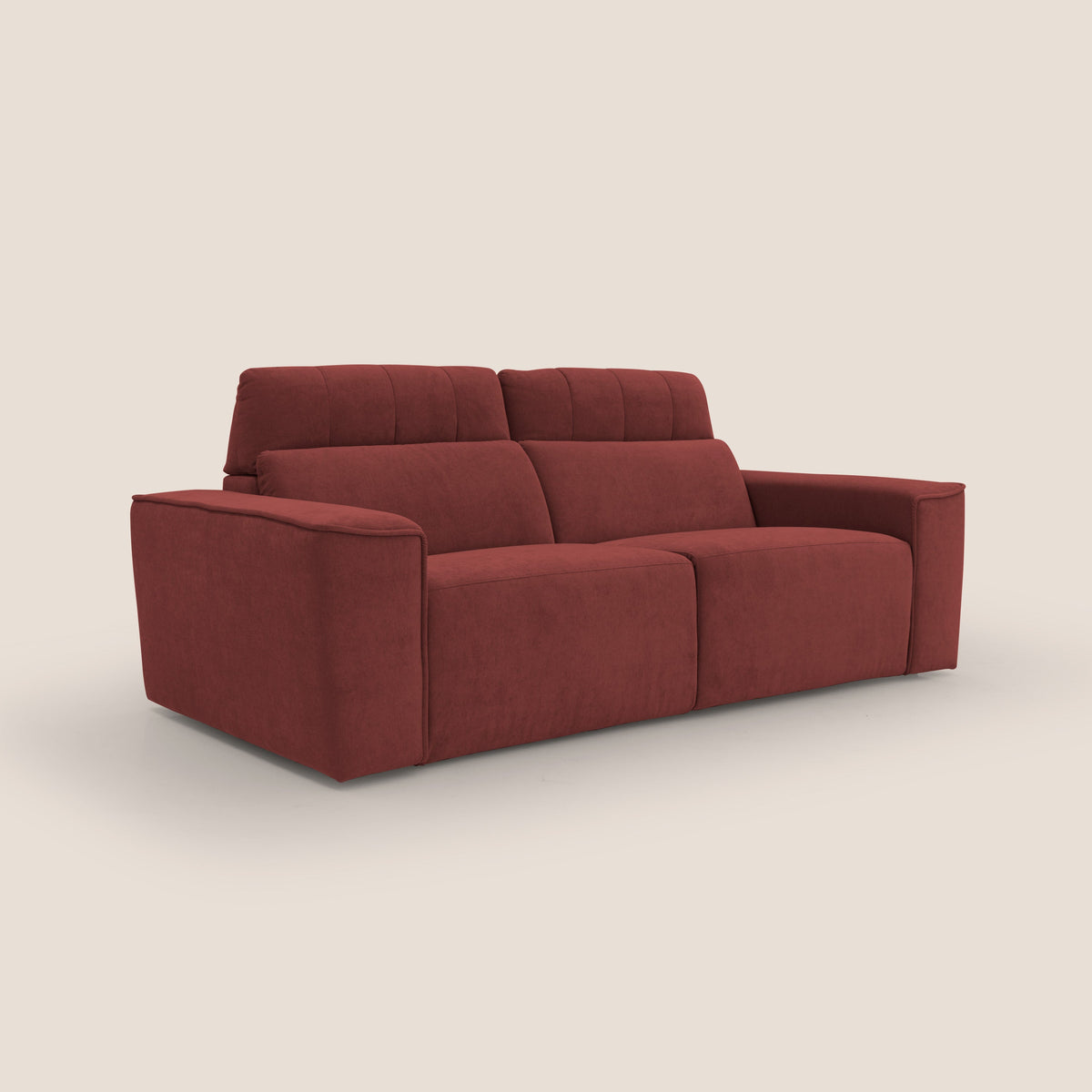 Clark Divano modulare con opzione relax elettrico in tessuto smacchiabile impermeabile T17 rosso - divitt.sbs