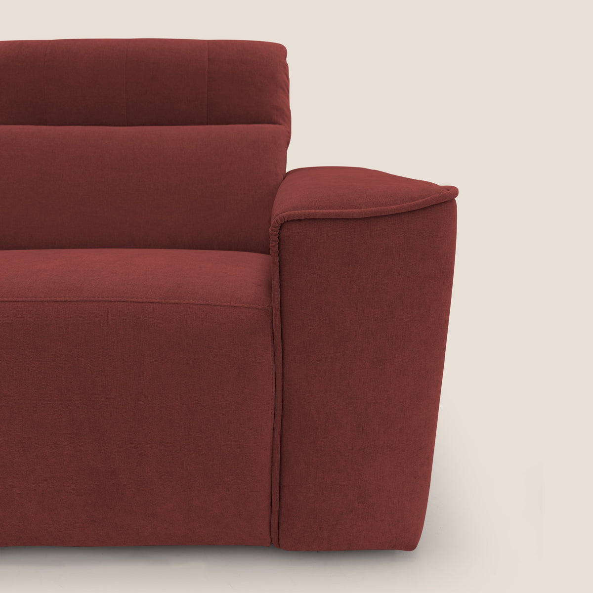 Clark Divano angolare con opzione relax elettrico in tessuto smacchiabile impermeabile T17 rosso - divitt.sbs