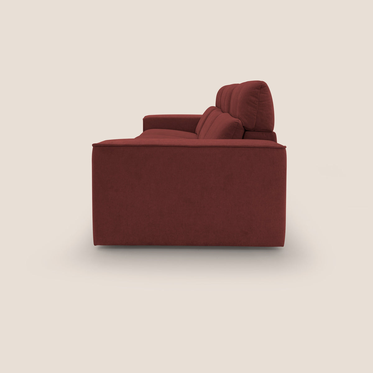 Clark Divano modulare 3 sedute con opzione relax elettrico in tessuto smacchiabile impermeabile T17 rosso - divitt.sbs