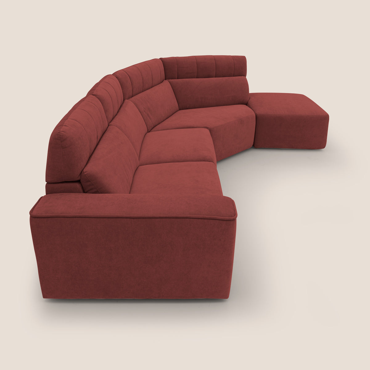 Clark Divano angolare con opzione relax elettrico in tessuto smacchiabile impermeabile T17 rosso - divitt.sbs