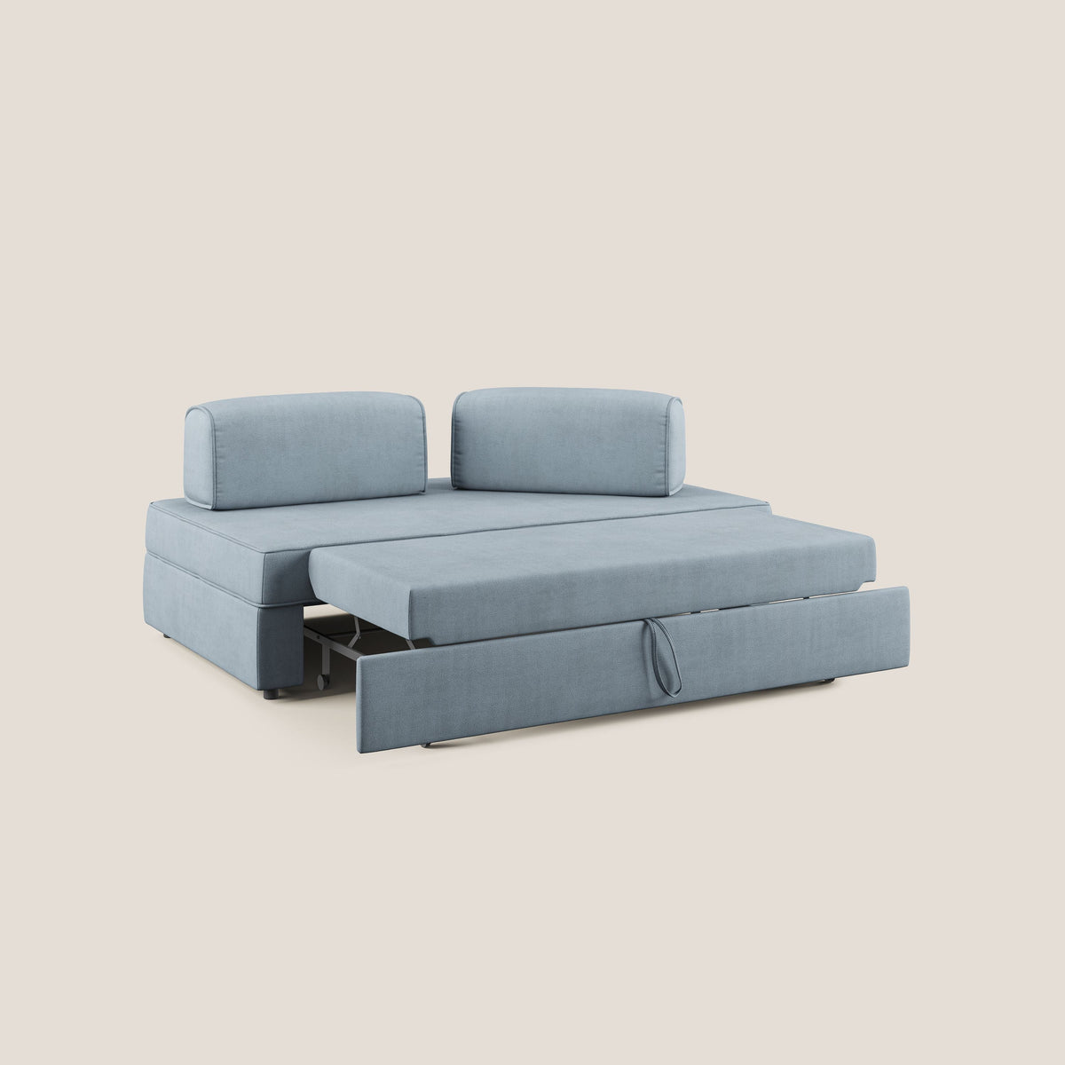 Liberty divano con pouf estraibile e schienali movibili in tessuto morbido impermeabile T02 carta da zucchero - divitt.sbs