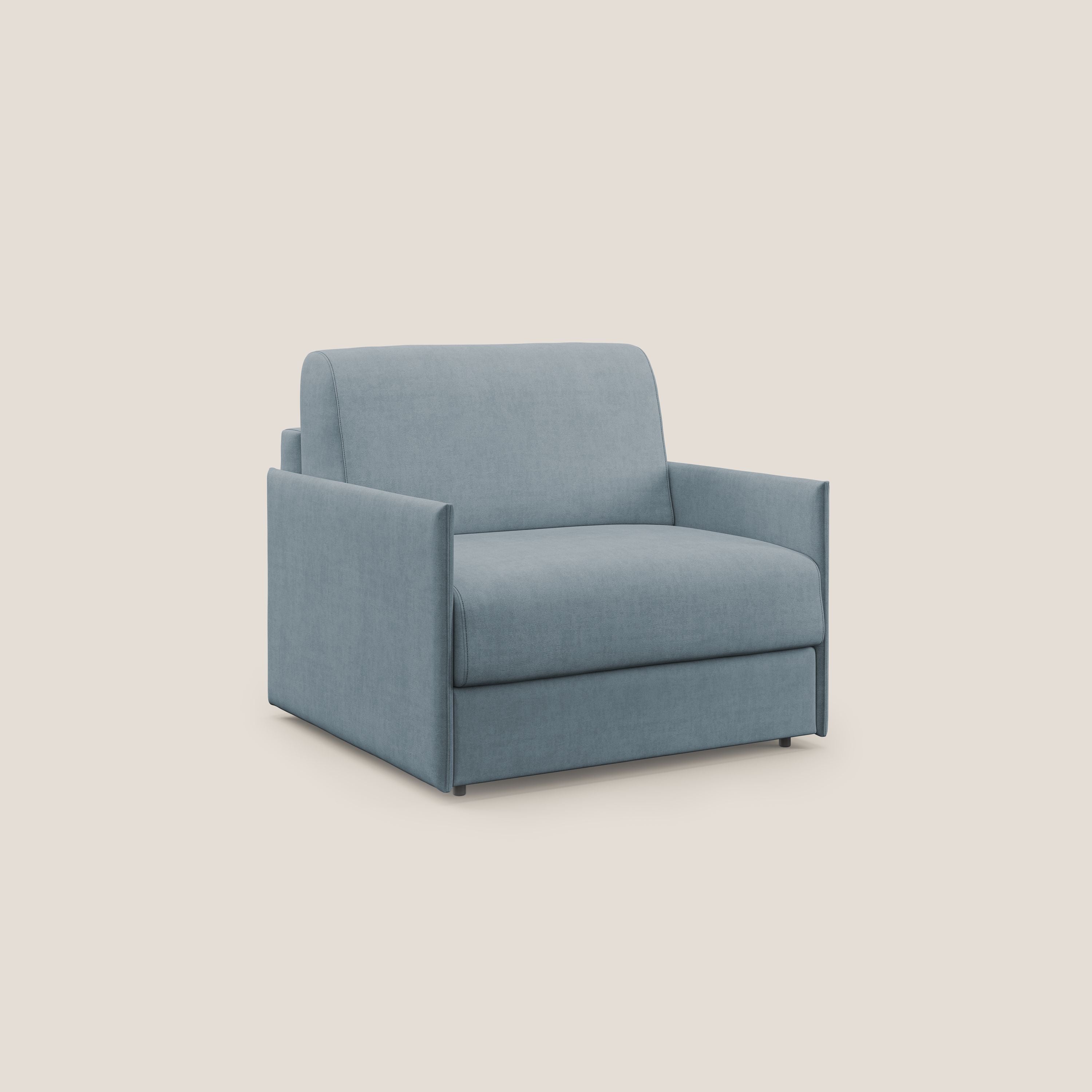 Evans poltrona letto in morbido tessuto impermeabile T02 carta da zucchero - divitt.sbs