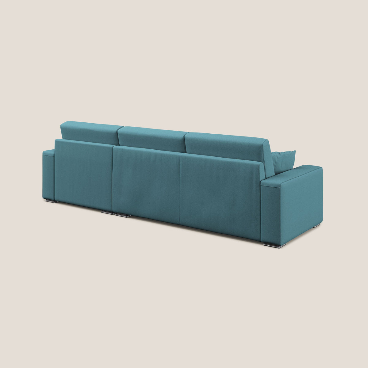 Marte divano angolare in tessuto smacchiabile impermeabile T08 azzurro - divitt.sbs