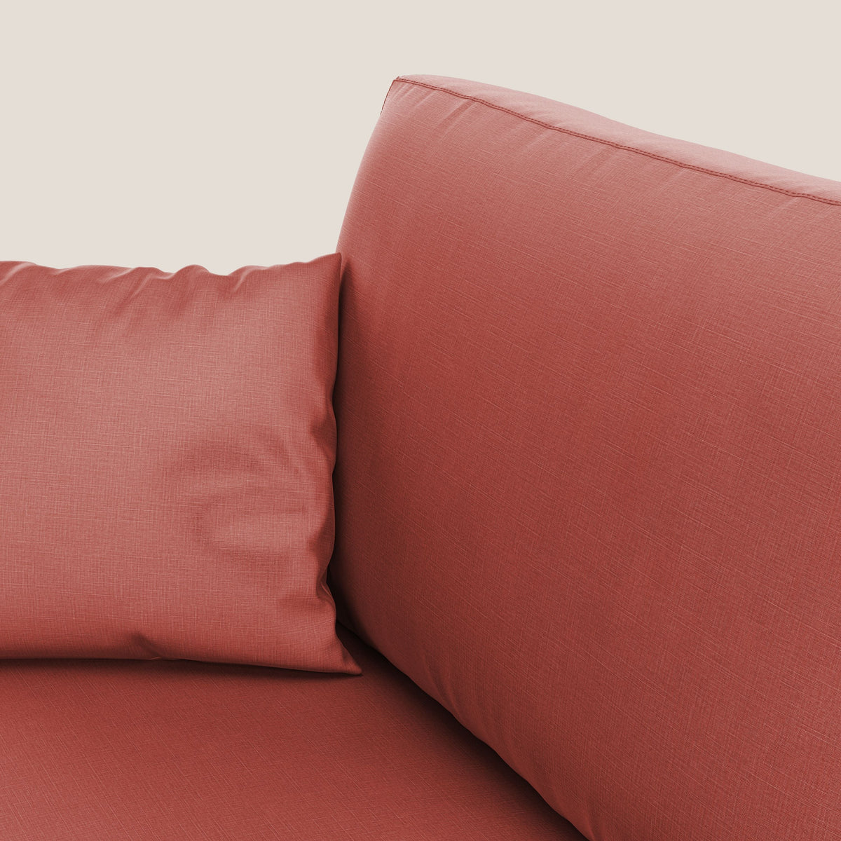 Andromeda divano letto angolare in velluto morbido impermeabile T01 salmone - divitt.sbs