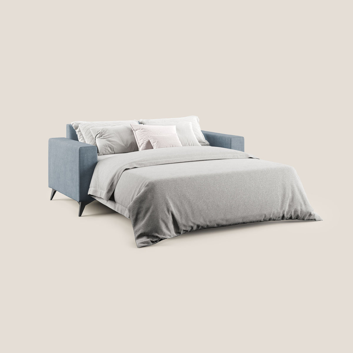 Pegaso divano letto con poggiatesta reclinabili e rivestimento T02 carta da zucchero - divitt.sbs