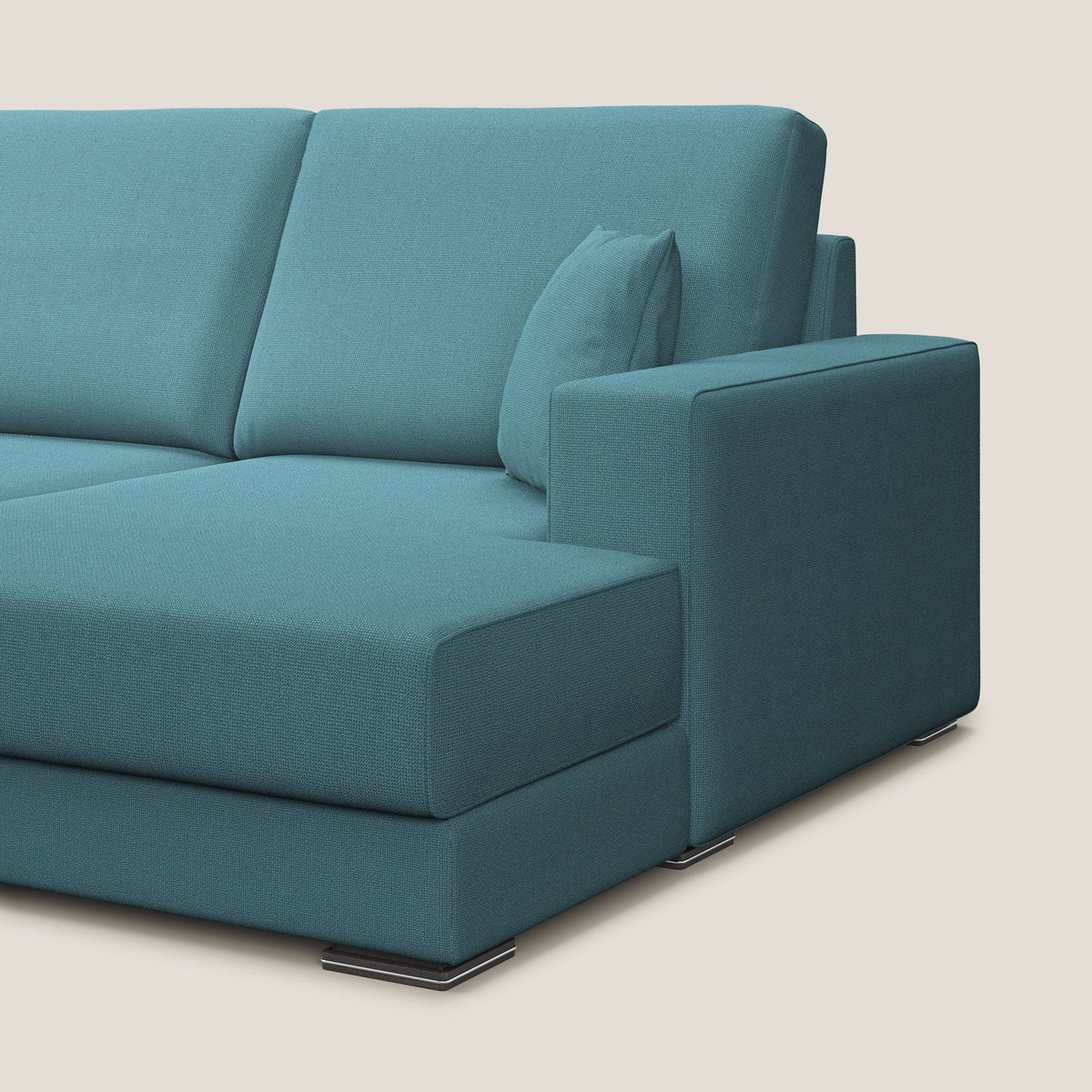 Marte divano angolare in tessuto smacchiabile impermeabile T08 azzurro - divitt.sbs