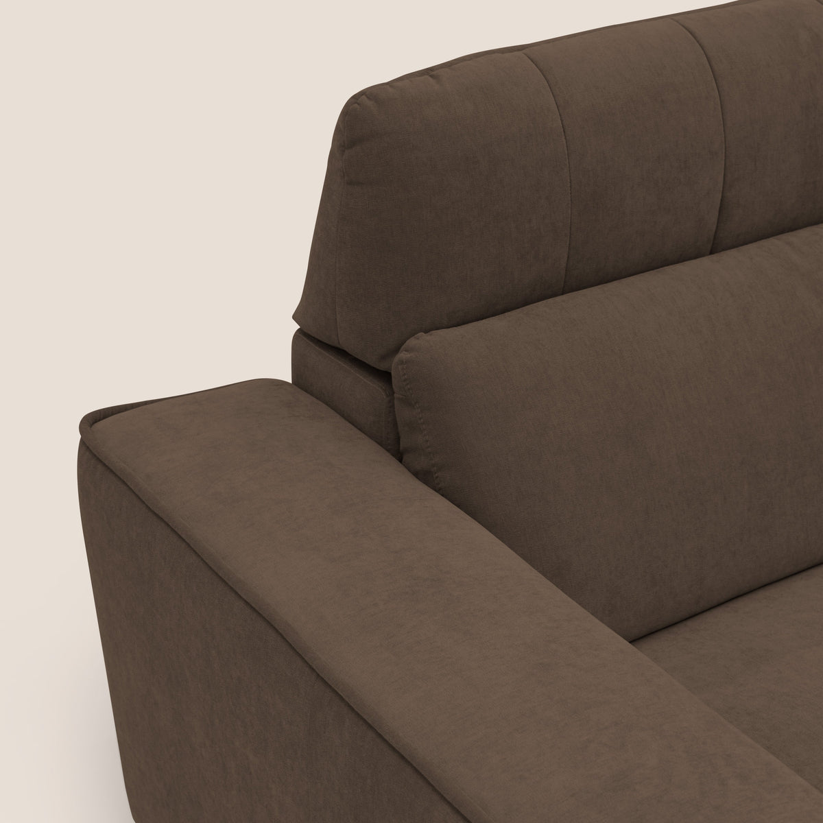 Clark Divano angolare con opzione relax elettrico in tessuto smacchiabile impermeabile T17 marrone - divitt.sbs