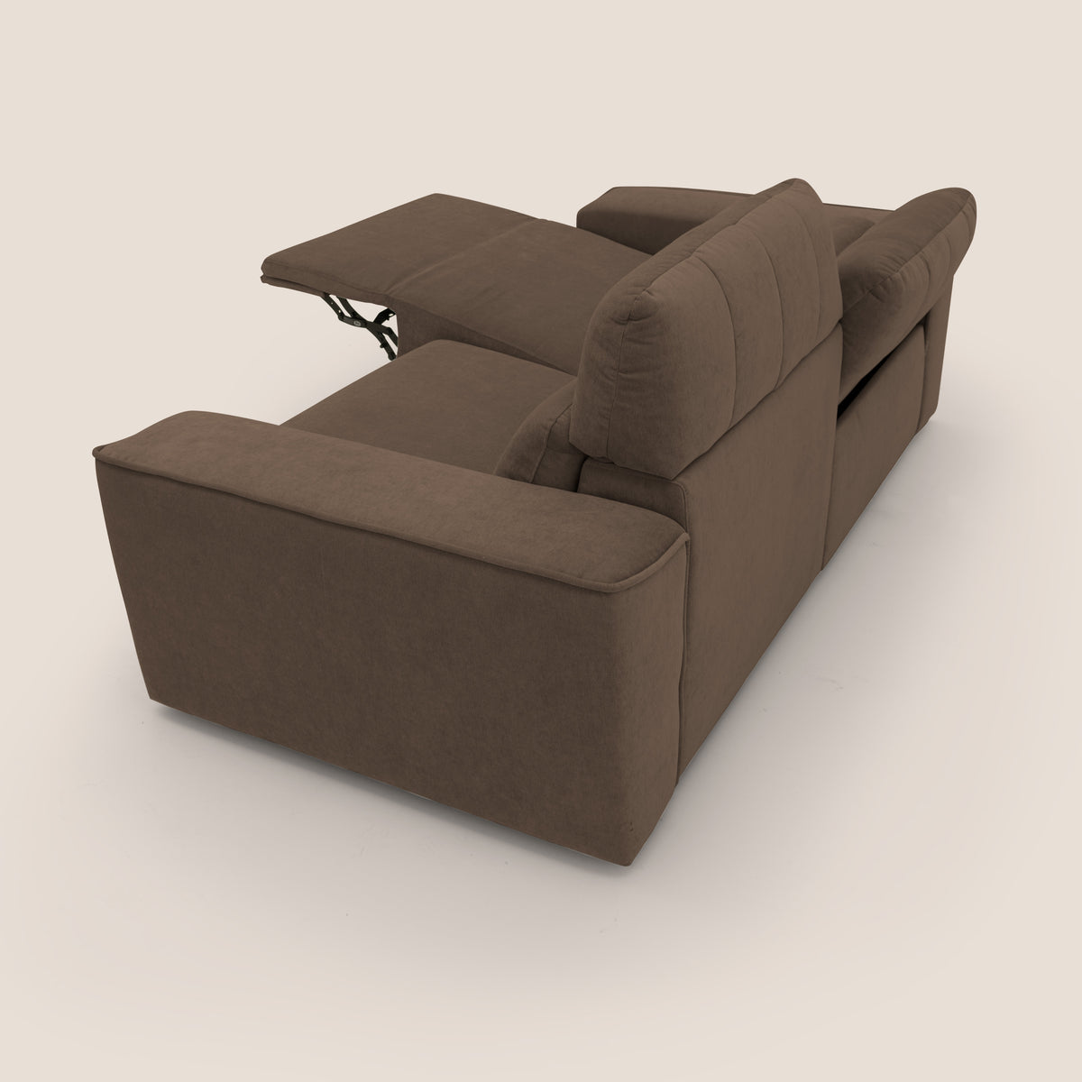 Clark Divano modulare con opzione relax elettrico in tessuto smacchiabile impermeabile T17 marrone - divitt.sbs
