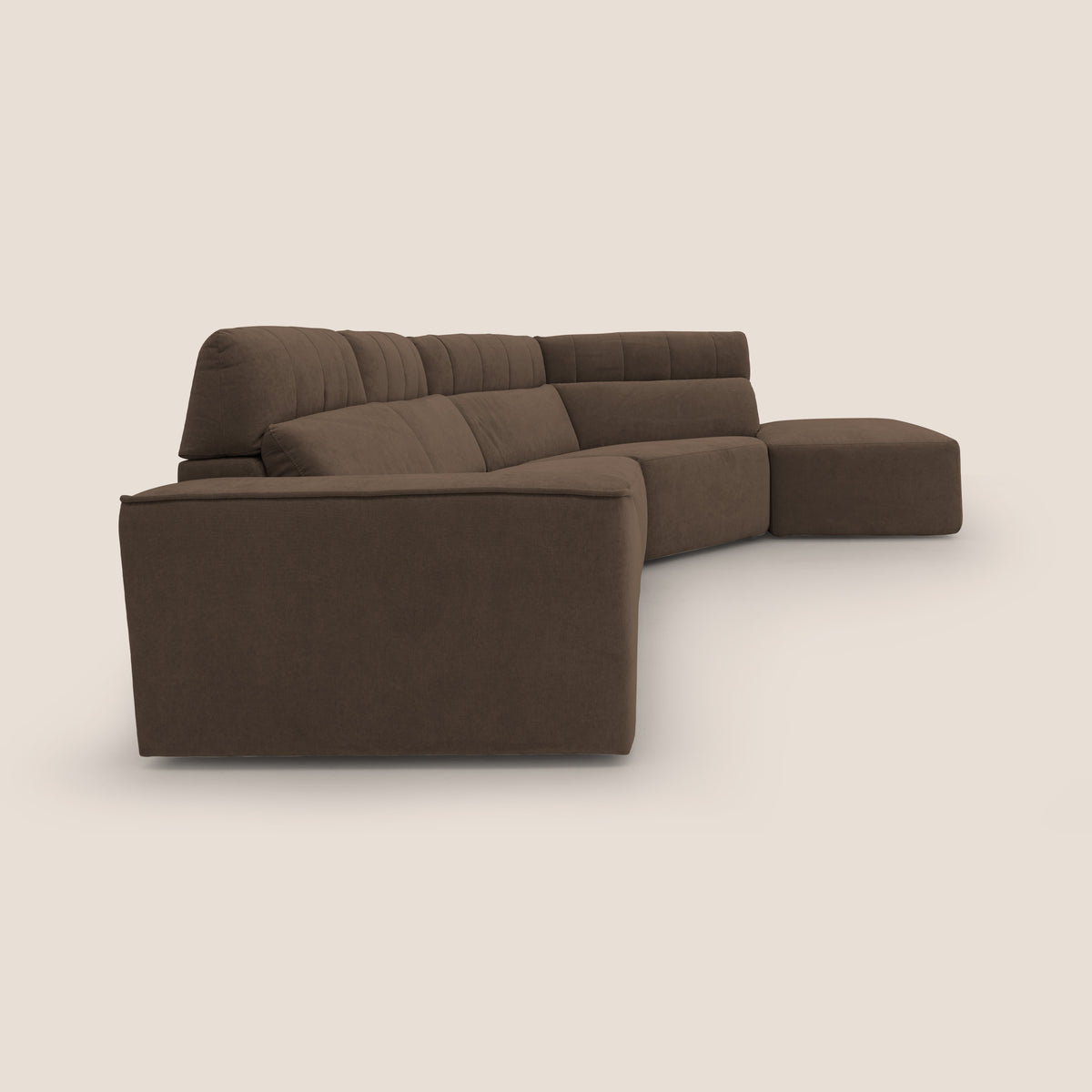 Clark Divano angolare con opzione relax elettrico in tessuto smacchiabile impermeabile T17 marrone - divitt.sbs