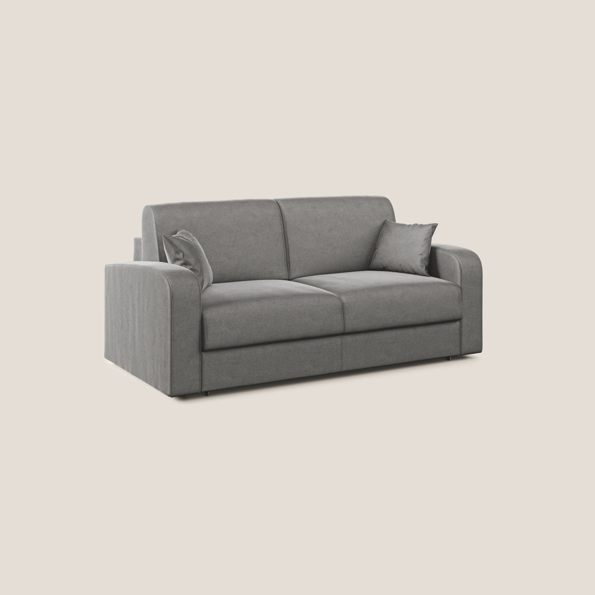 Lebron Divano letto matrimoniale in velluto morbido T01 grigio - divitt.sbs