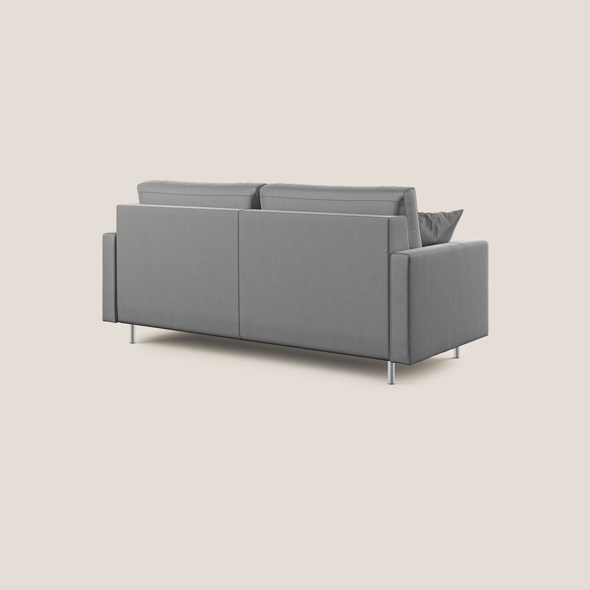 Andromeda divano letto matrimoniale in velluto morbido impermeabile T01 grigio - divitt.sbs
