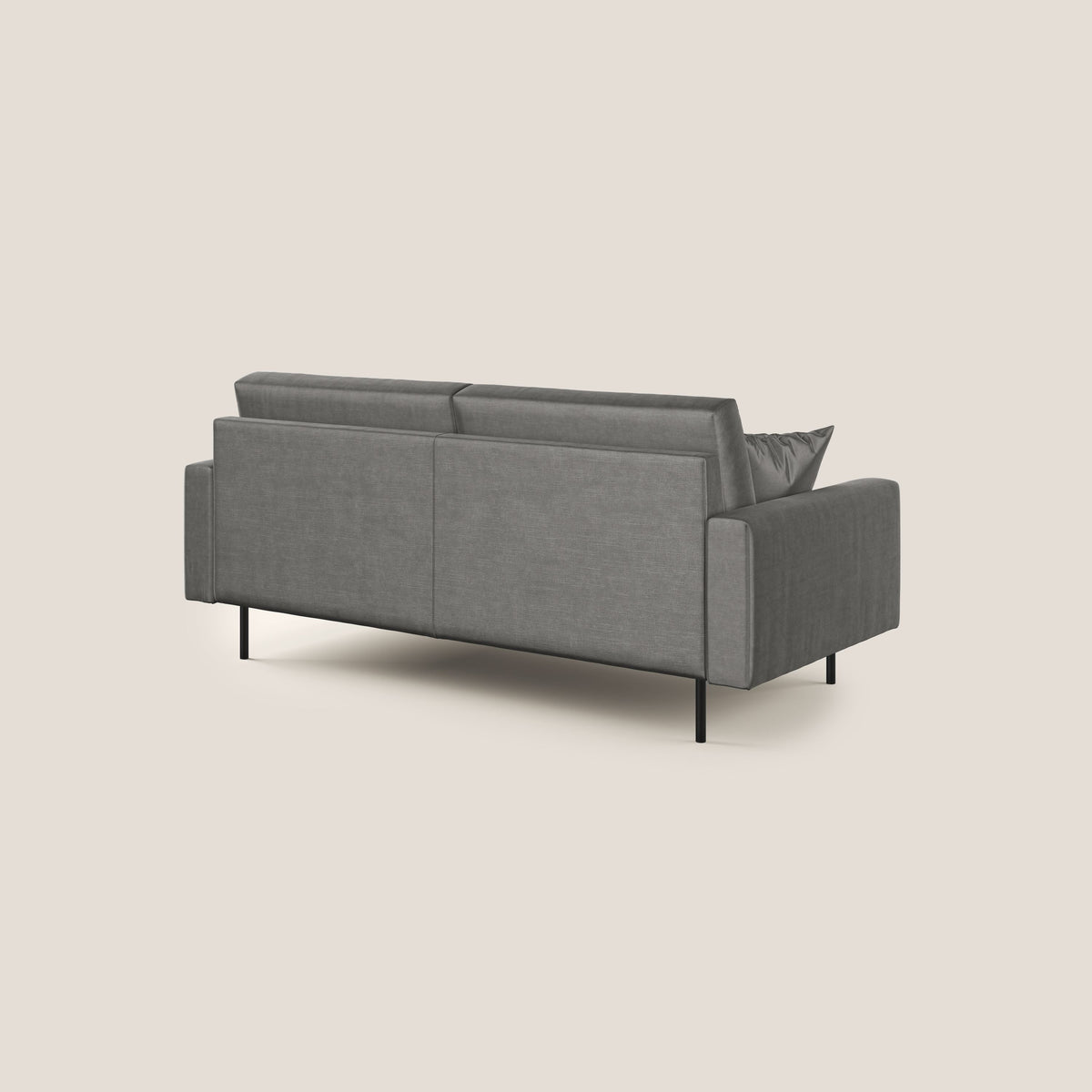 Arthur divano moderno in velluto morbido impermeabile T01 grigio - divitt.sbs