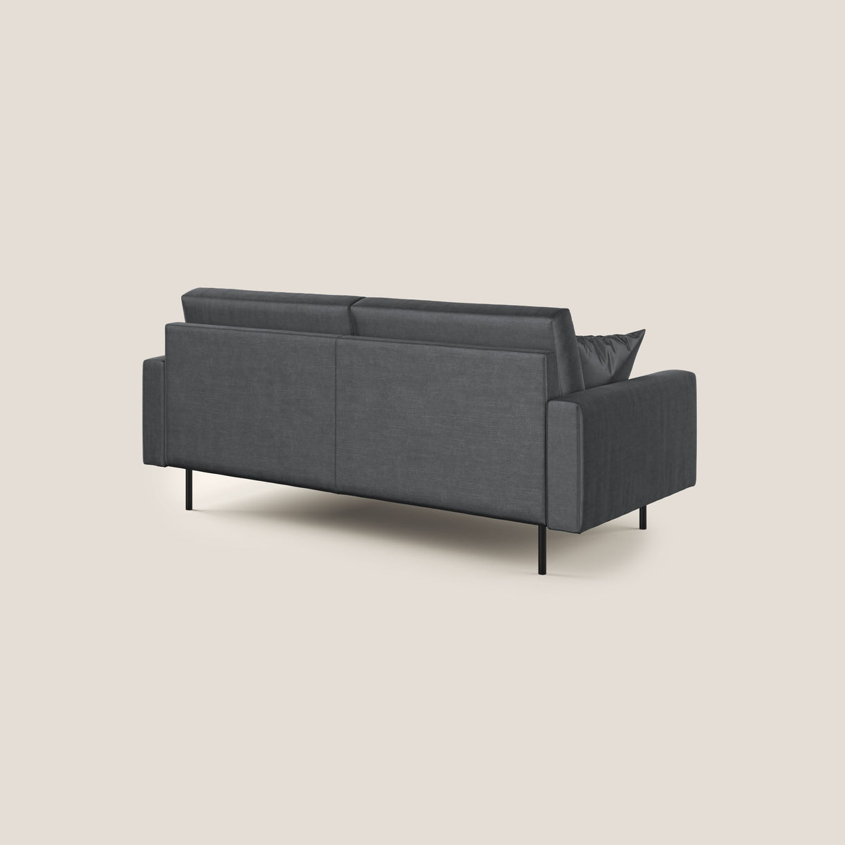 Arthur divano moderno in velluto morbido impermeabile T01 antracite - divitt.sbs