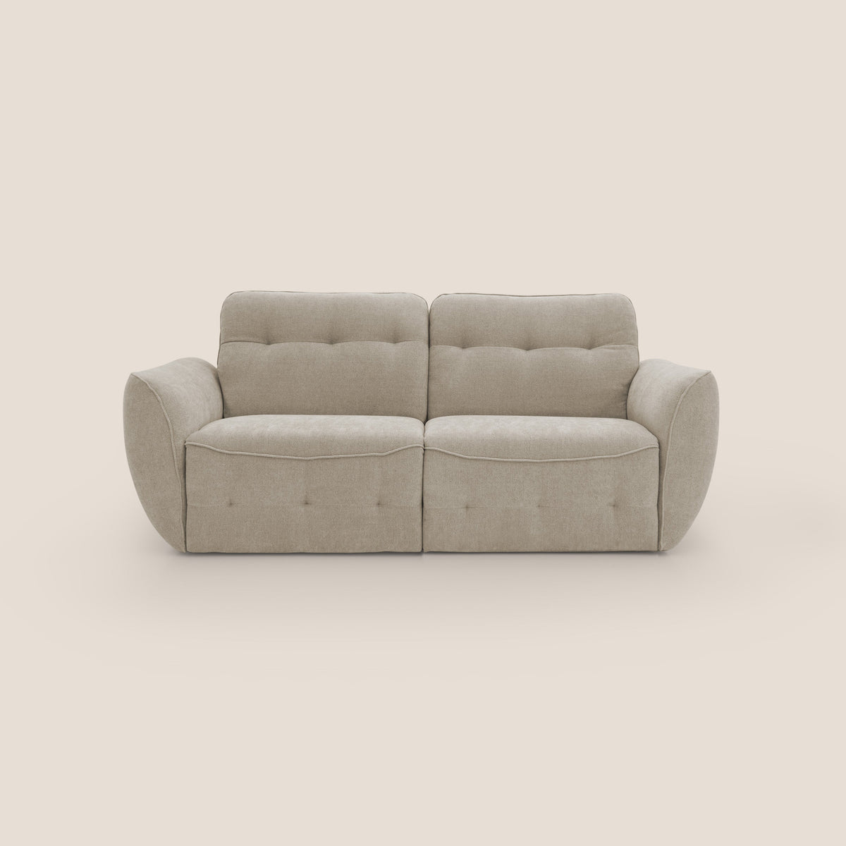Cerbero divano 2 e 3 posti in morbido bouclé impermeabile T07 beige - divitt.sbs