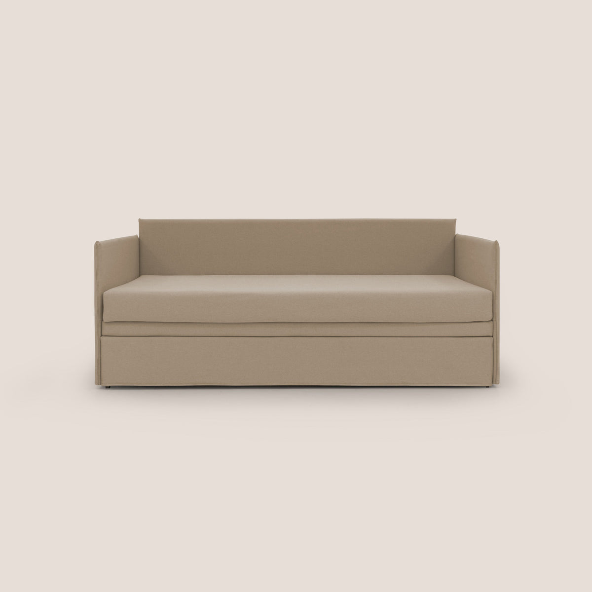 Brenta Divano duplex con doppio letto in tessuto simil cotone impermeabile T13 beige - divitt.sbs