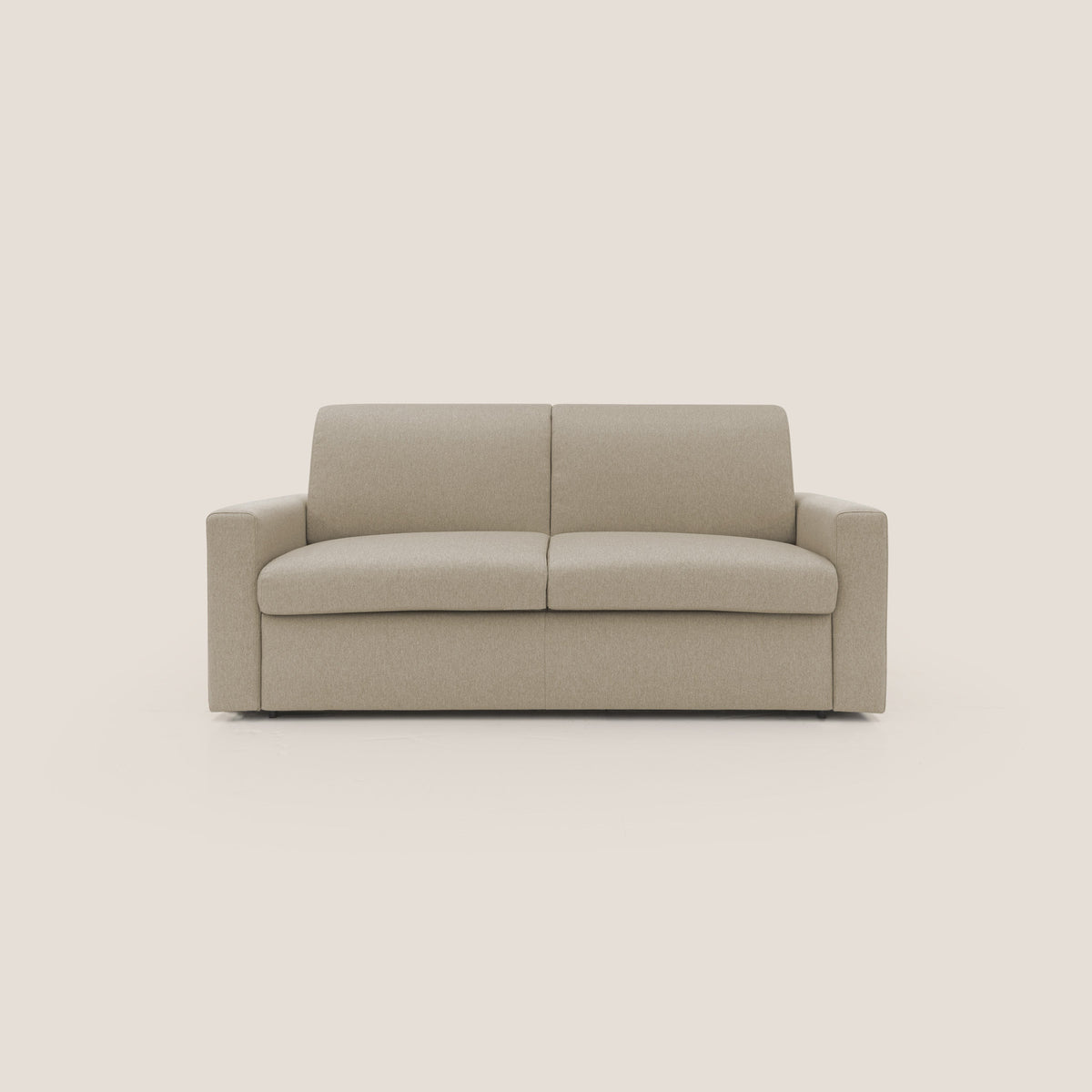 Kansas Divano letto matrimoniale alto 20 cm in tessuto impermeabile misto cotone T13 beige - divitt.sbs