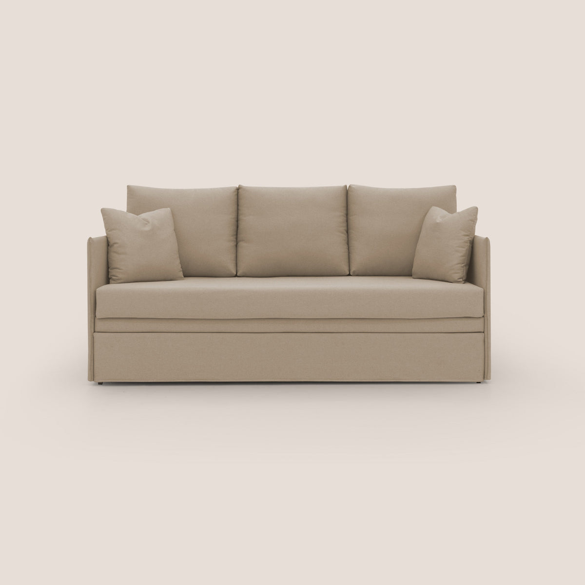 Brera Divano duplex con doppio letto in tessuto simil cotone impermeabile T13 beige - divitt.sbs