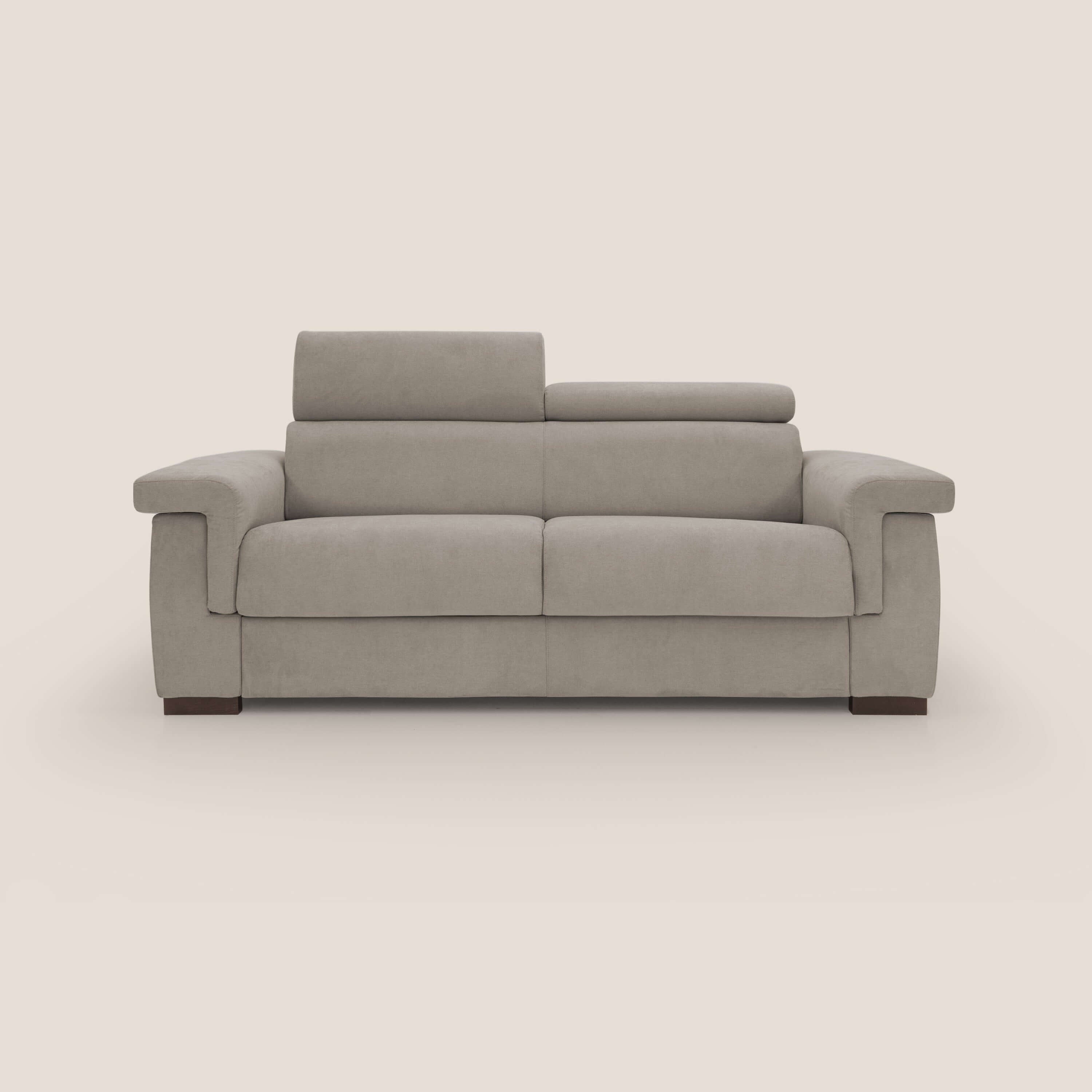 Bjorn divano letto sfoderabile con materasso H18 cm e poggiatesta reclinabili in tessuto impermeabile T02 beige - divitt.sbs