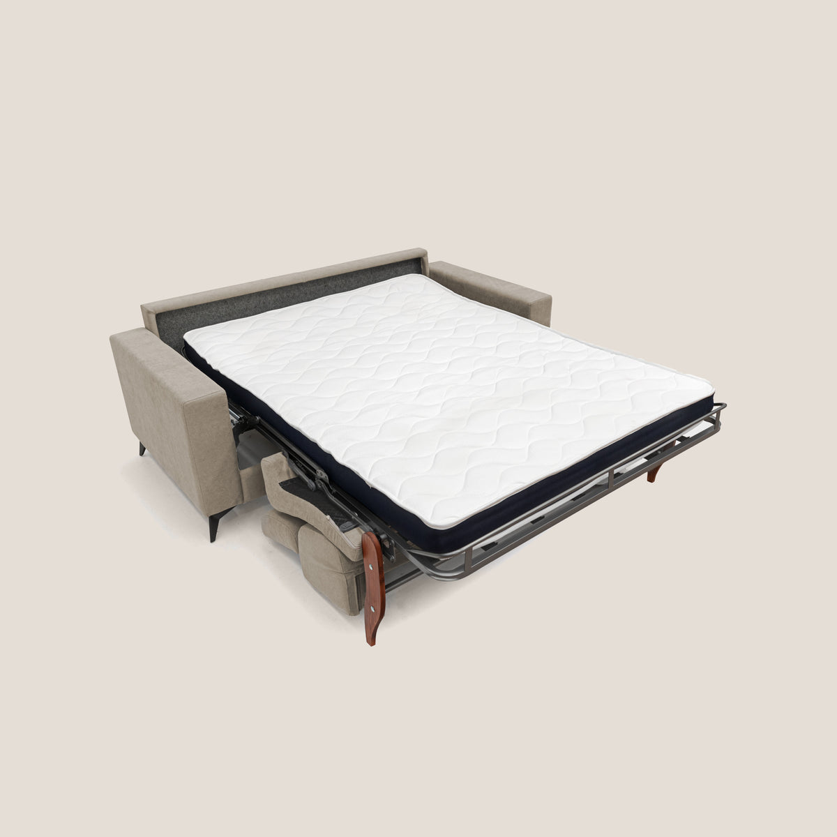 Pegaso divano letto con poggiatesta reclinabili e rivestimento T02 beige - divitt.sbs
