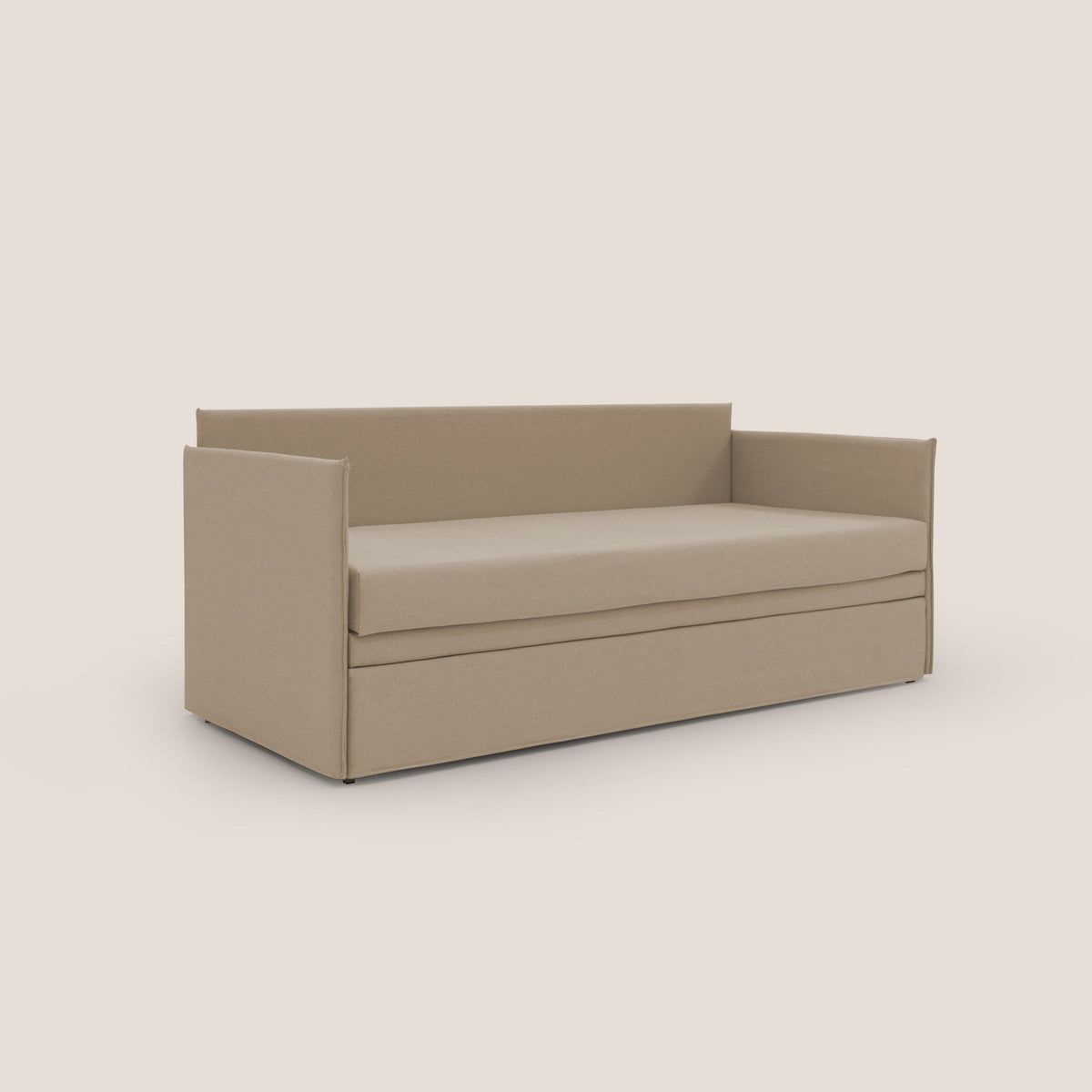 Brenta Divano duplex con doppio letto in tessuto simil cotone impermeabile T13 beige - divitt.sbs