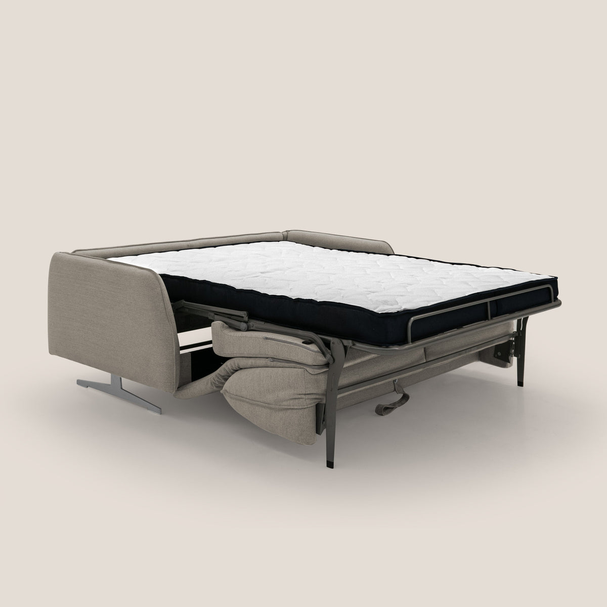 Texas Divano letto matrimoniale moderno in tessuto impermeabile T19 beige - divitt.sbs