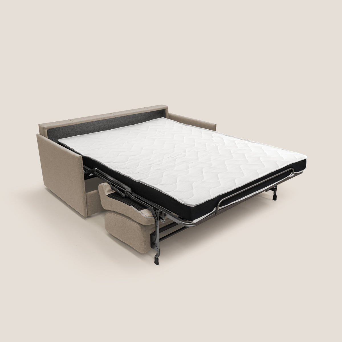 Evans Divano letto matrimoniale in tessuto impermeabile T13 beige - divitt.sbs