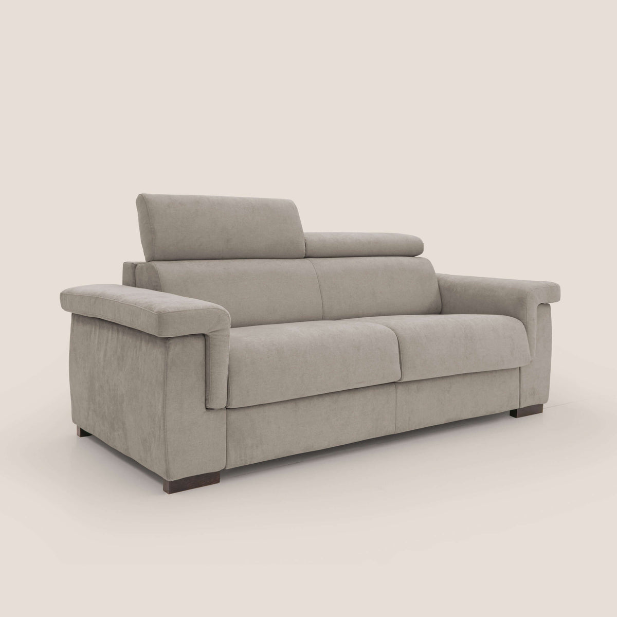 Bjorn divano letto sfoderabile con materasso H18 cm e poggiatesta reclinabili in tessuto impermeabile T02 beige - divitt.sbs