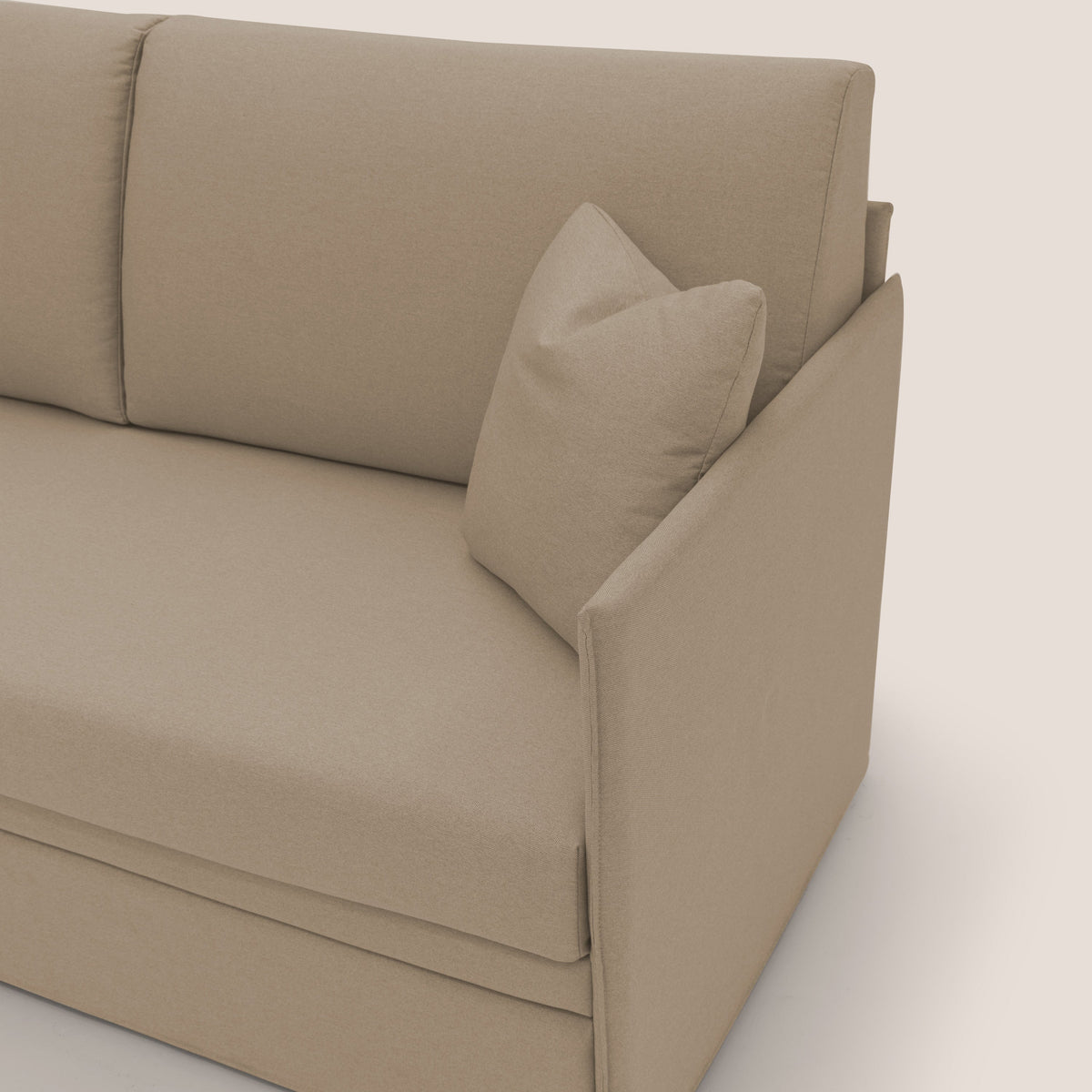 Tortona Divano duplex con doppio letto in tessuto simil cotone impermeabile T13 beige - divitt.sbs