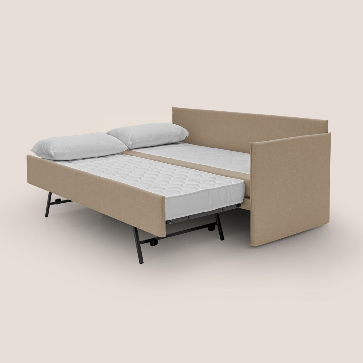 Durini Divano duplex con doppio letto in tessuto simil cotone impermeabile T13 beige - divitt.sbs