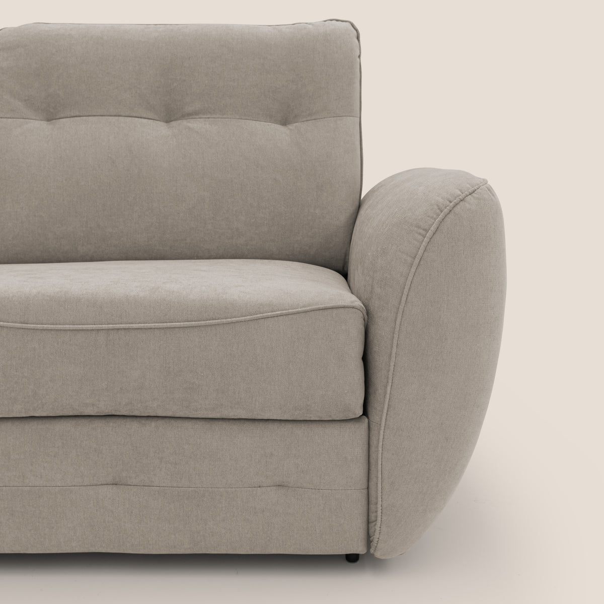 Zeus divano letto angolare con materasso H18 cm pouf mobile in tessuto impermeabile T02 - divitt.sbs