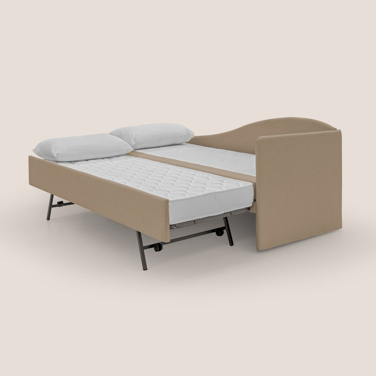 Nolo Divano duplex con doppio letto in tessuto simil cotone impermeabile T13 beige - divitt.sbs