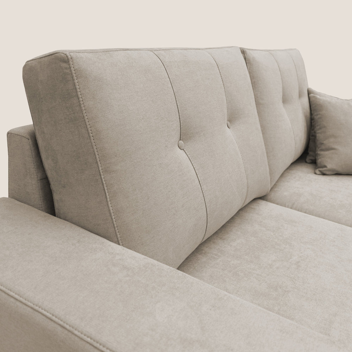 Giove divano in morbido tessuto impermeabile T02 beige - divitt.sbs