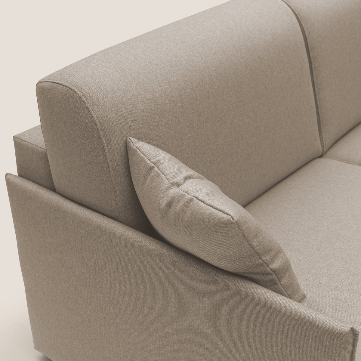 Evans Divano letto matrimoniale in tessuto impermeabile T13 beige - divitt.sbs