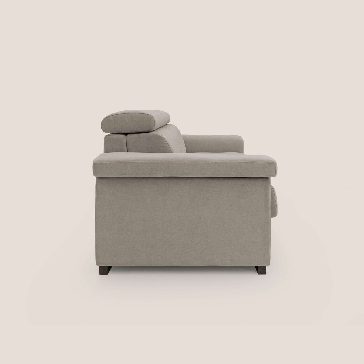 Bjorn divano letto sfoderabile con materasso H18 cm e poggiatesta reclinabili in tessuto impermeabile T02 beige - divitt.sbs