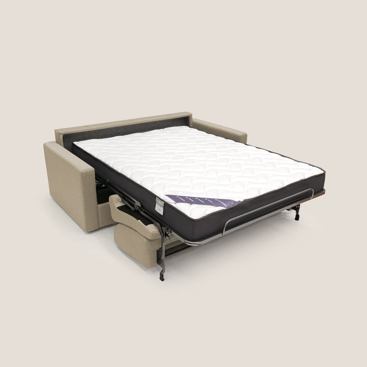 Chris Divano letto matrimoniale in tessuto impermeabile T13 beige - divitt.sbs