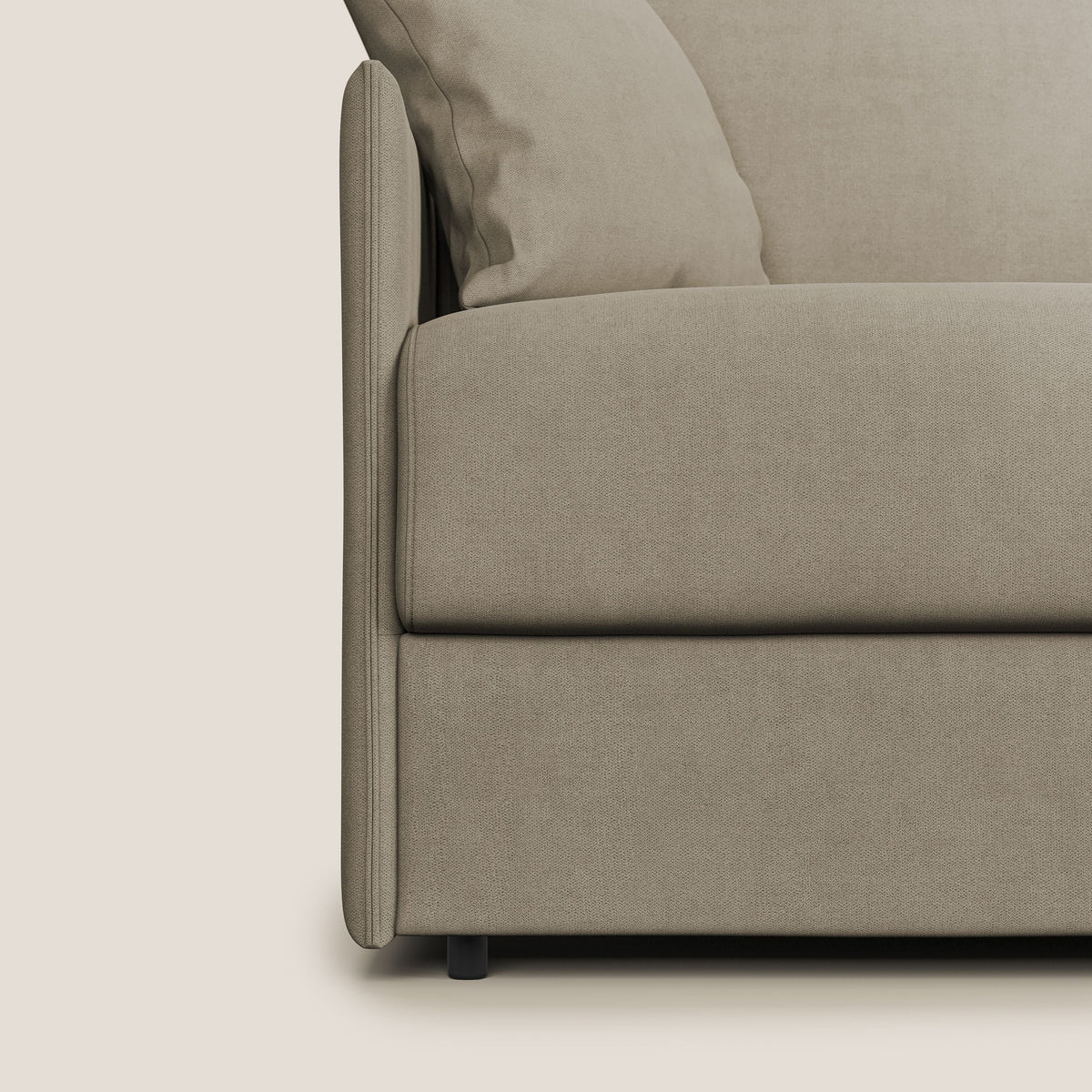 Evans Divano letto in morbido tessuto impermeabile T02 beige - divitt.sbs