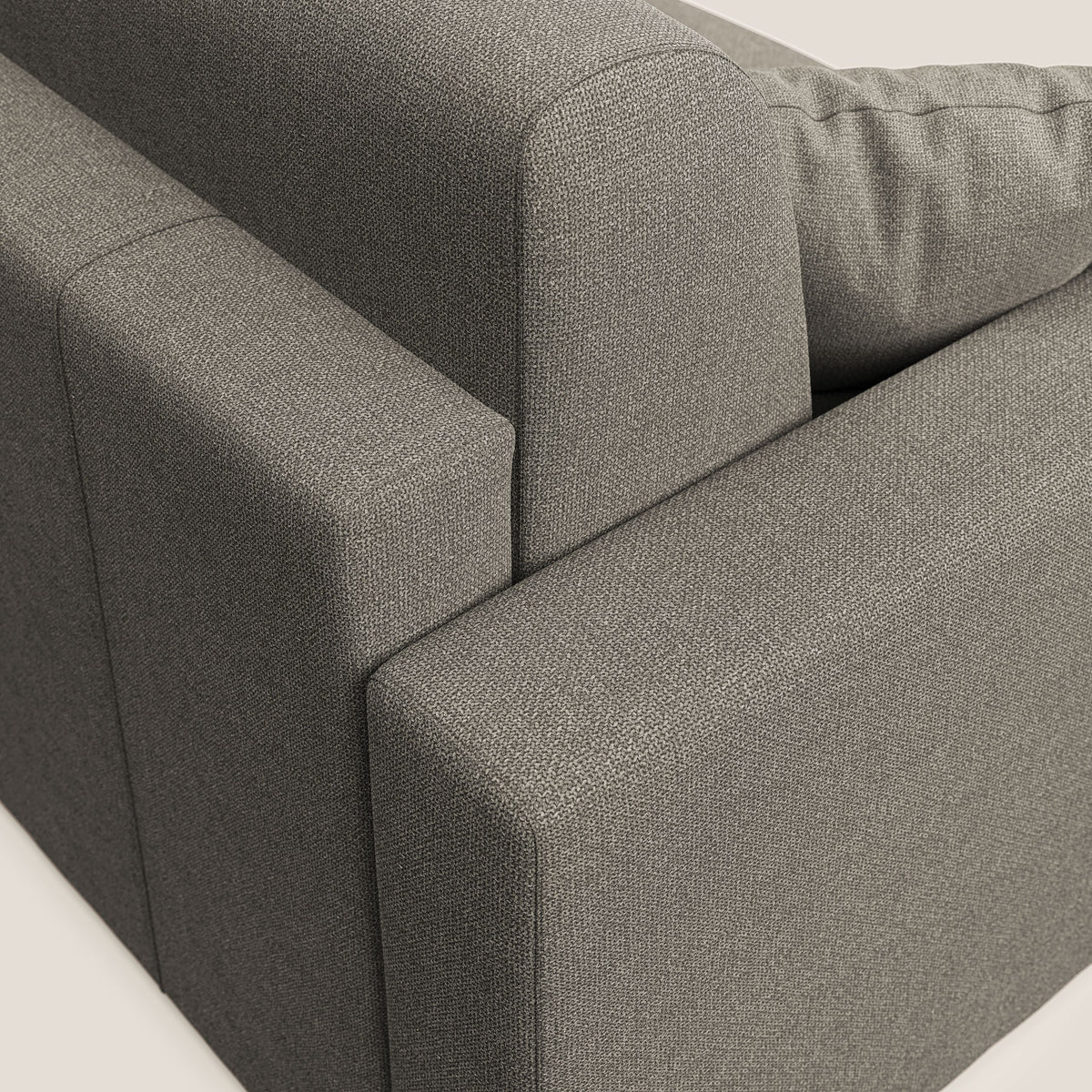 Best Divano letto angolare con penisola in tessuto smacchiabile QuickClean T08 tortora - divitt.sbs