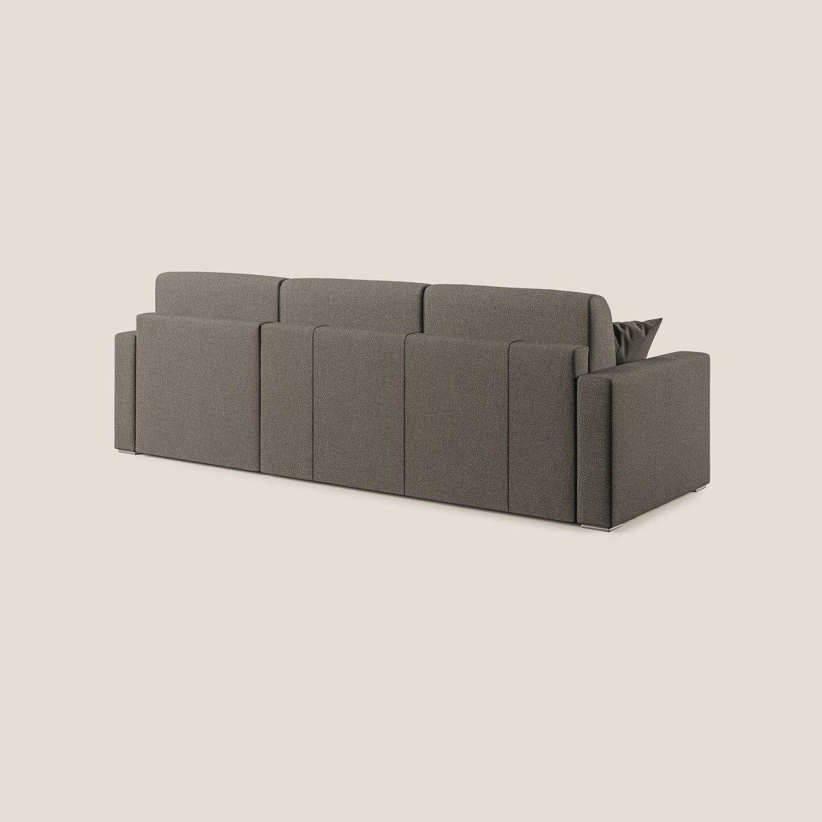 Best Divano letto angolare con penisola in tessuto smacchiabile QuickClean T08 tortora - divitt.sbs