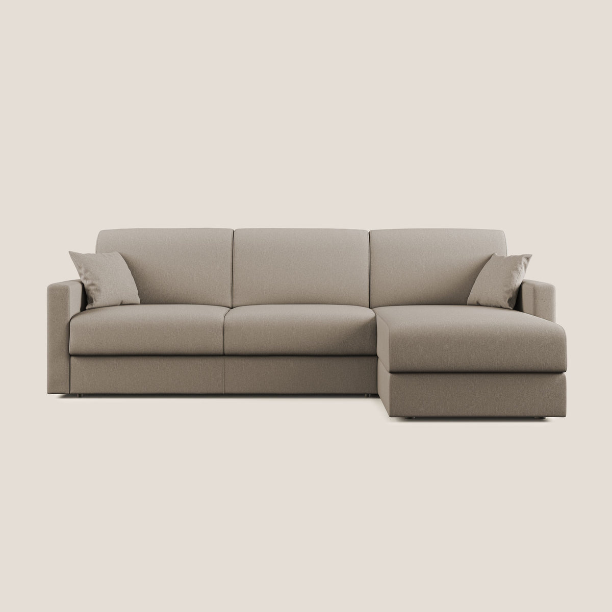 Chris Divano letto angolare 5 posti in tessuto impermeabile T13 beige - divitt.sbs