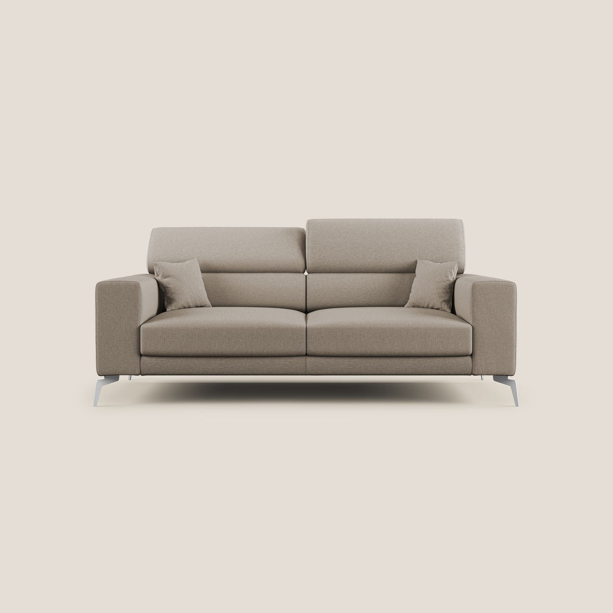 Blade Divano con poggiatesta reclinabili in tessuto impermeabile misto cotone T13 beige - divitt.sbs