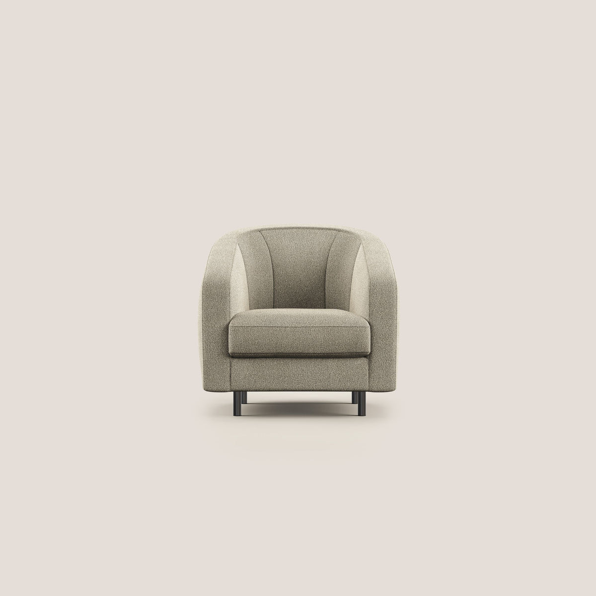 Pandora Poltroncina in morbido tessuto bouclé impermeabile T07 beige - divitt.sbs