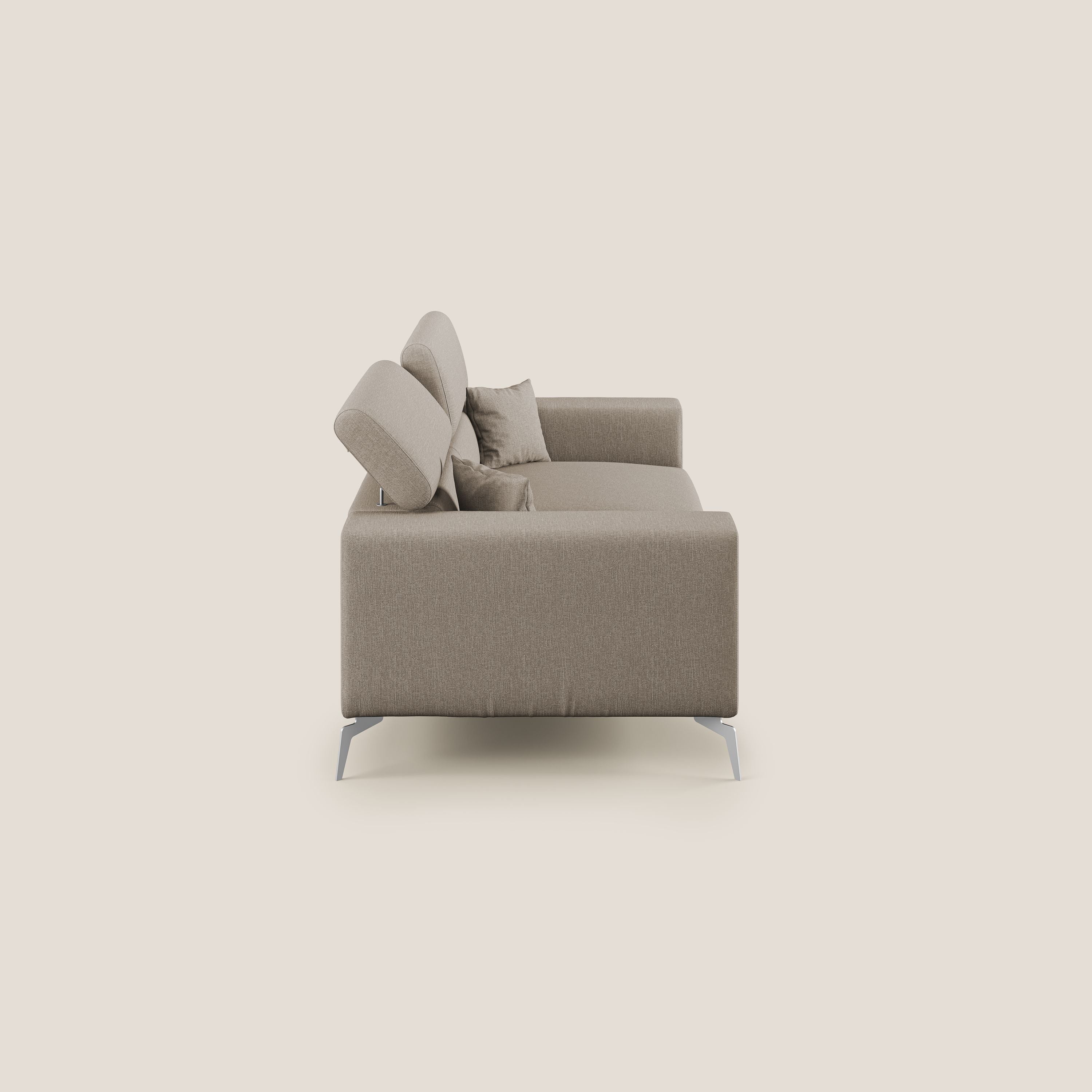 Blade Divano con poggiatesta reclinabili in tessuto impermeabile misto cotone T13 beige - divitt.sbs