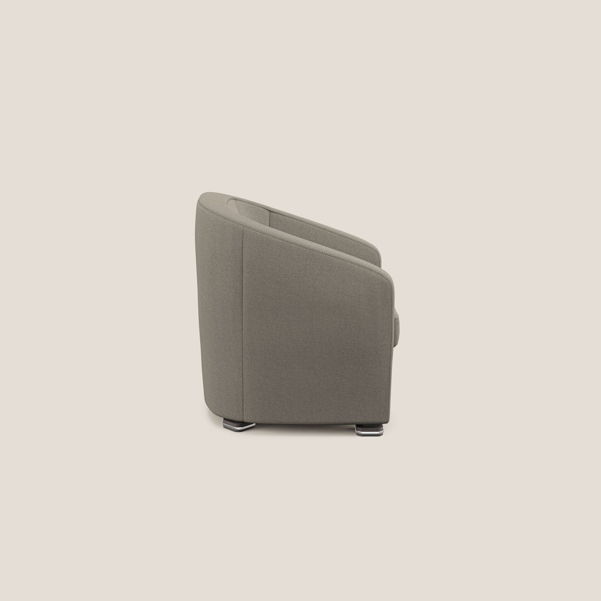 Cloe Poltroncina in tessuto smacchiabile con acqua QuickClean T08 tortora - divitt.sbs