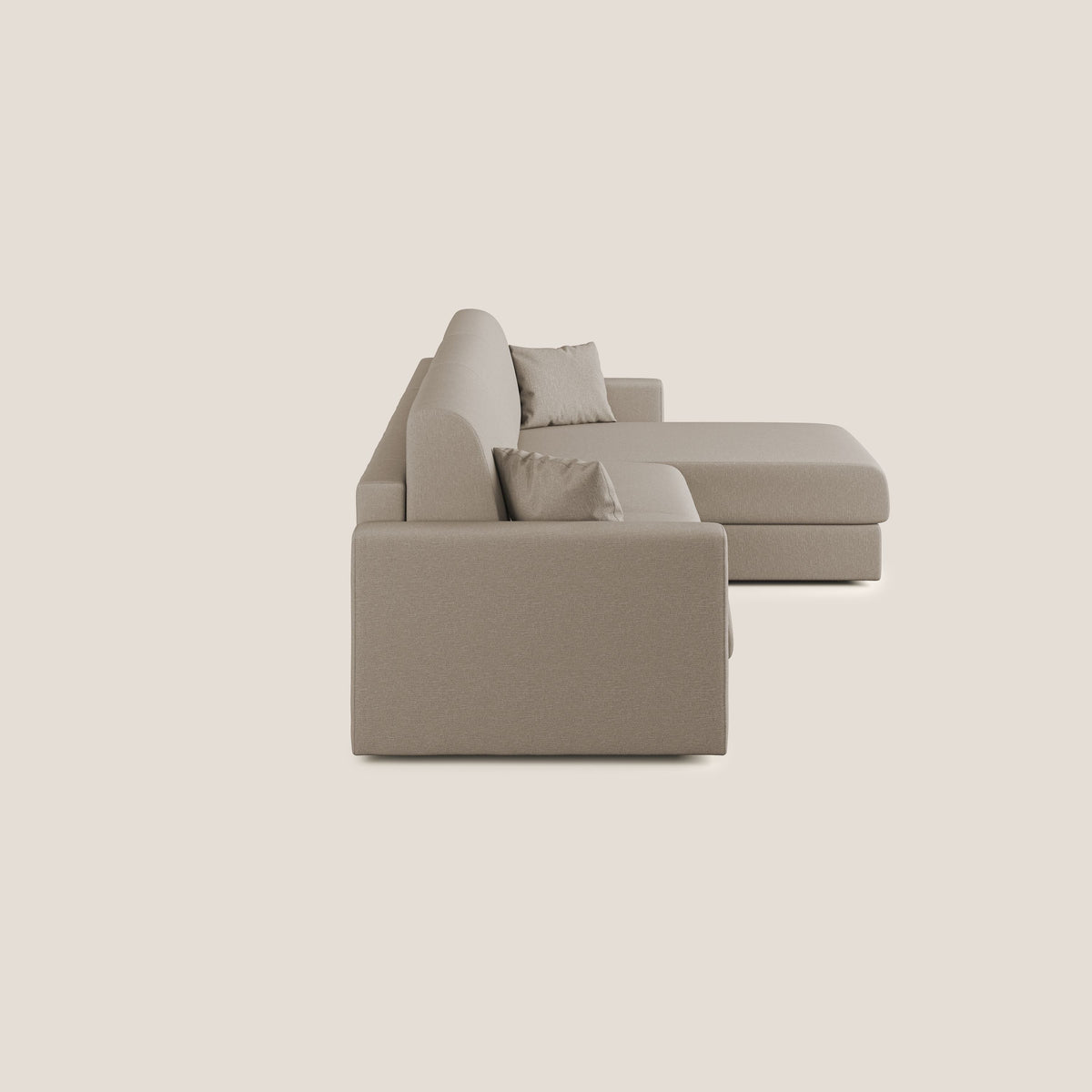Chris Divano letto angolare 5 posti in tessuto impermeabile T13 beige - divitt.sbs
