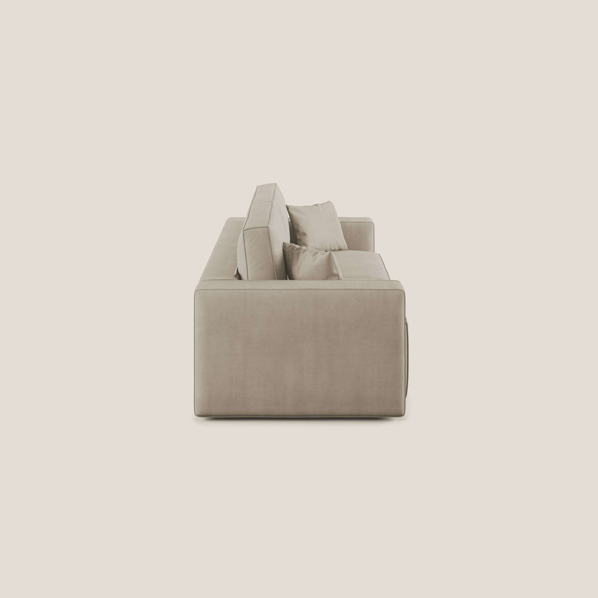 Morfeo divano con sedute estraibili in morbido tessuto impermeabile T02 beige - divitt.sbs