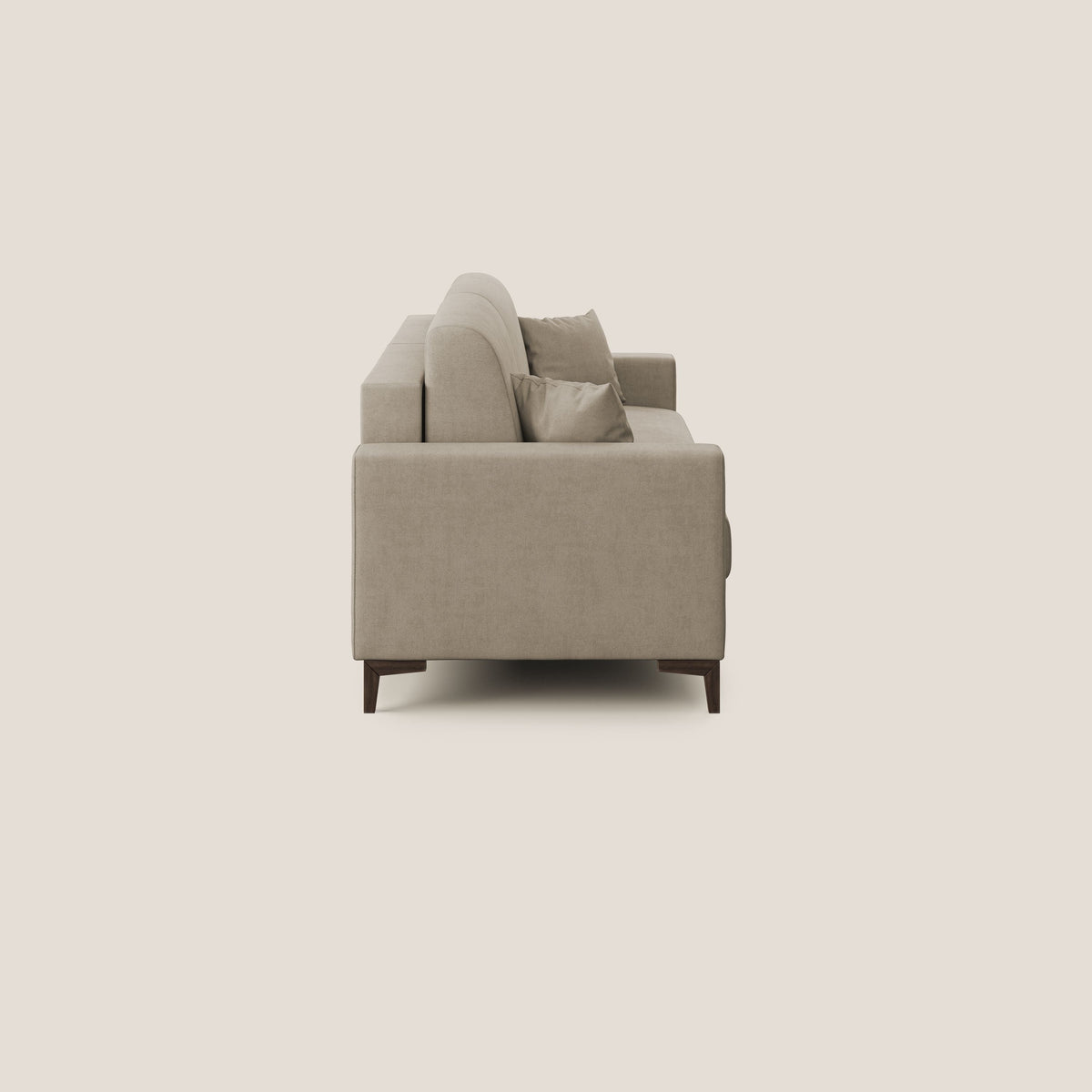 Kafka divano letto matrimoniale in morbido tessuto impermeabile T02 beige - divitt.sbs