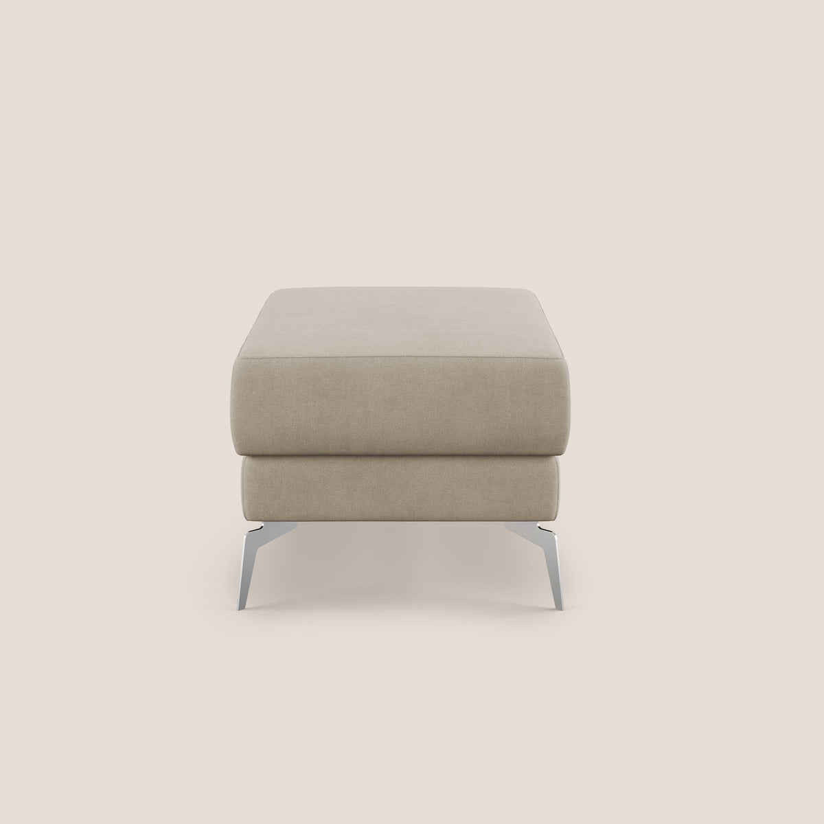 Star Pouf con piedini alti in tessuto impermeabile T02 beige - divitt.sbs